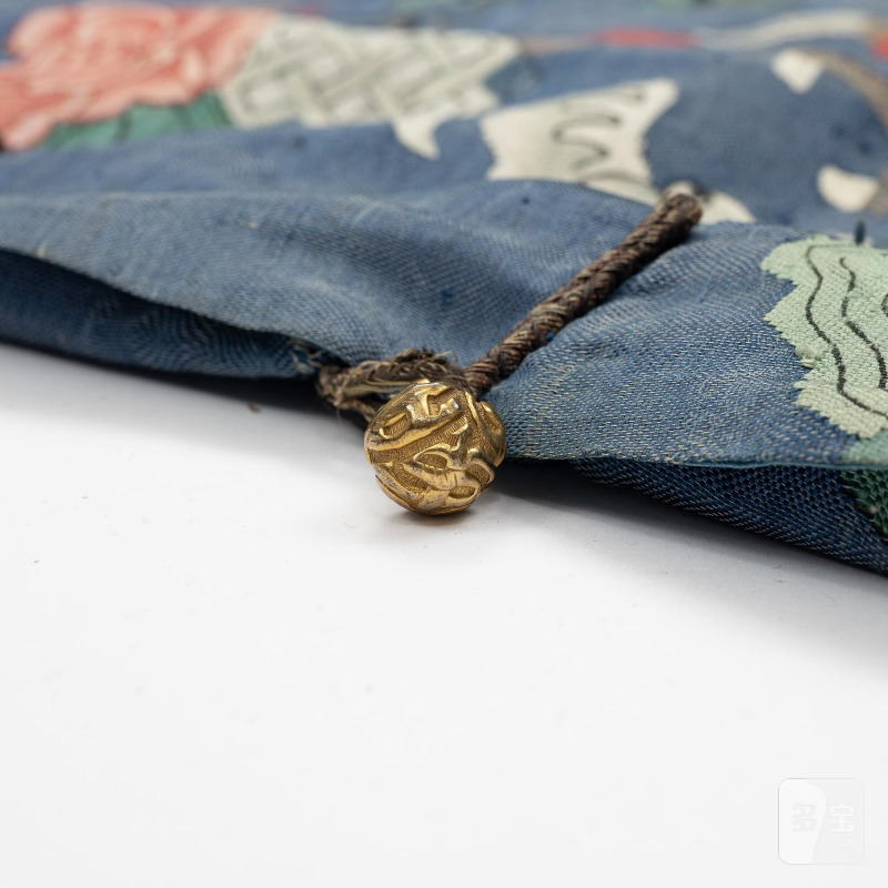 An imperial kesi Jifu with five clawed dragons on a blue ground, - 图7